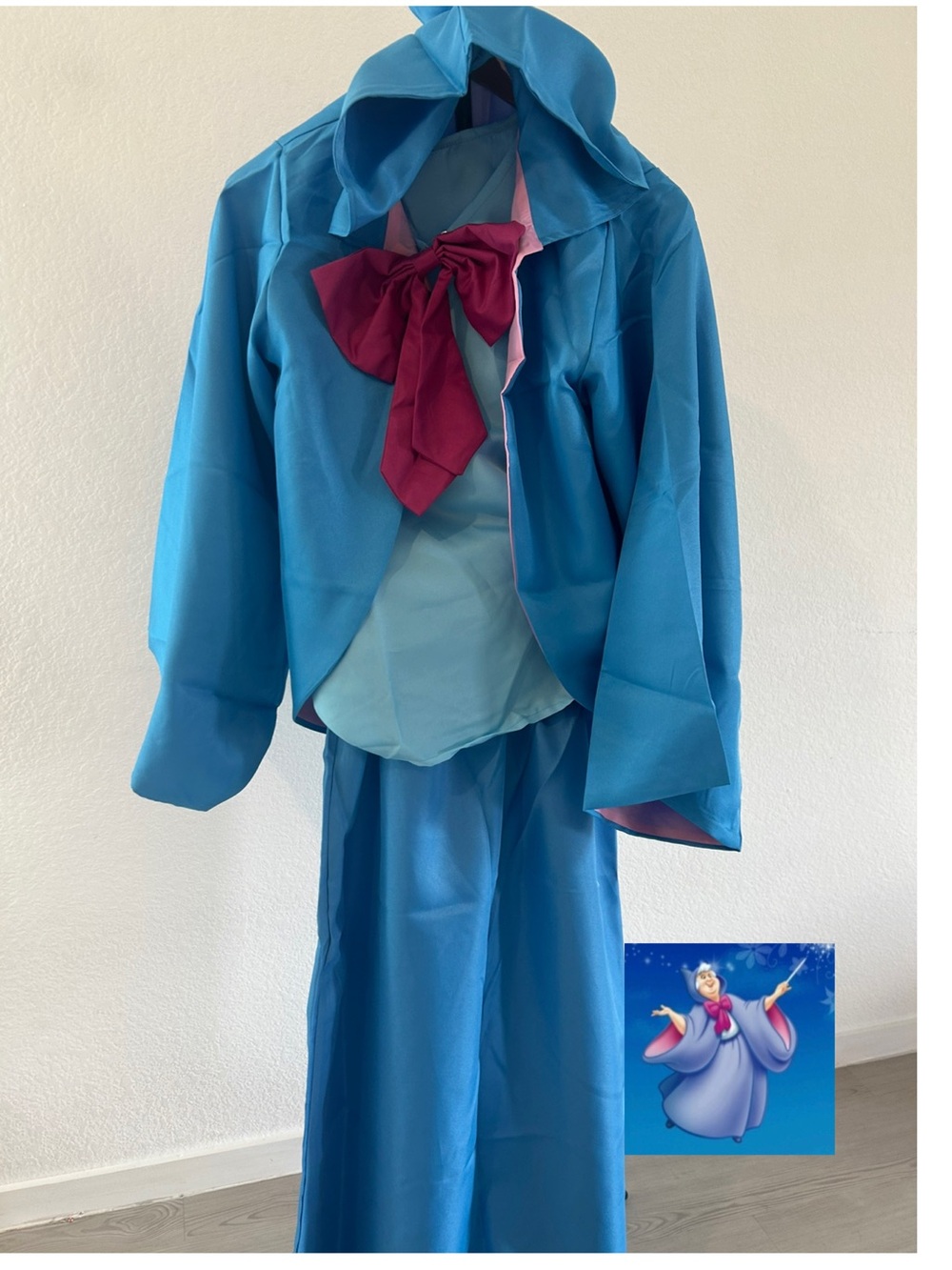 Cinderella Fairy Godmother Inspired Cosplay Costume Jacket Skirt Bow Set Small